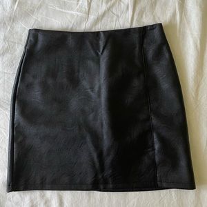 Topshop Faux Leather Skirt